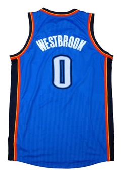 2010-11 Russell Westbrook Game Used Oklahoma City Thunder Road Jersey (MeiGray) Photo Matched
